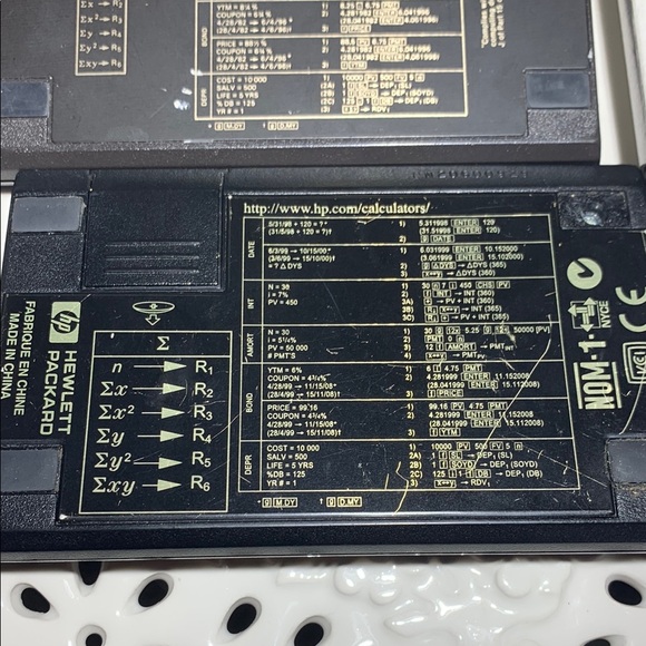 HP 12C Financial Calculator with Black and Gold Accents - Picture 9 of 10